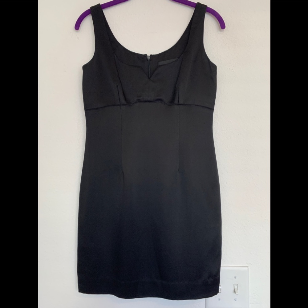 Kelly Graham petites 2 Black satin dress